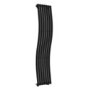 Black Vertical Wave Designer Single Panel Radiator 1800 x 400mm - Opala