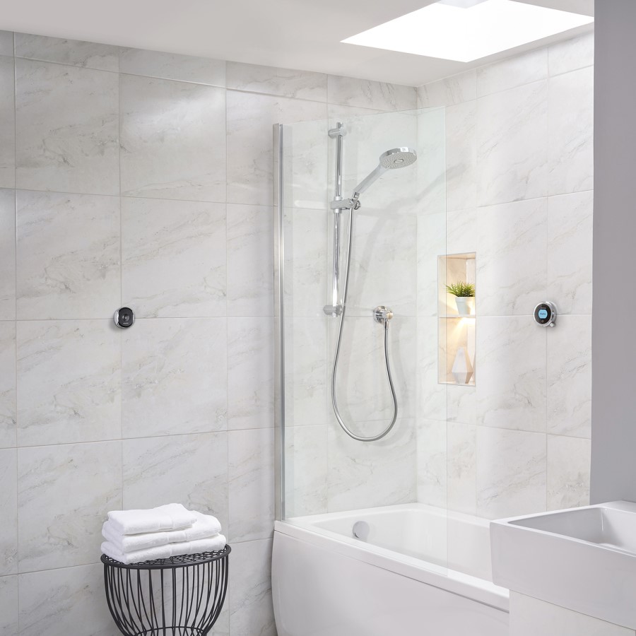 Aqualisa Optic Q Smart Digital Shower Concealed with Adjustable Head and Bath Filler HP/Combi