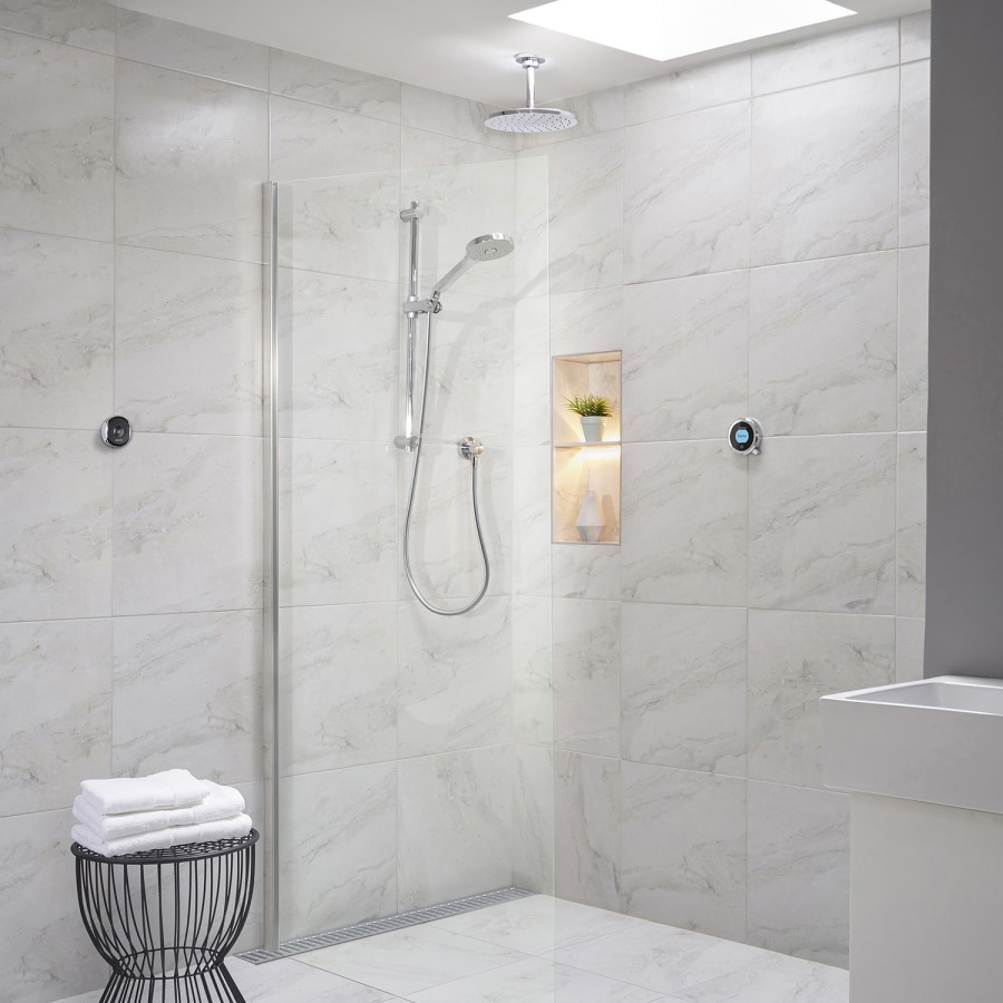 Aqualisa Optic Q Smart Digital Shower Concealed with Adjustable and Ceiling Fixed Head HP/Combi