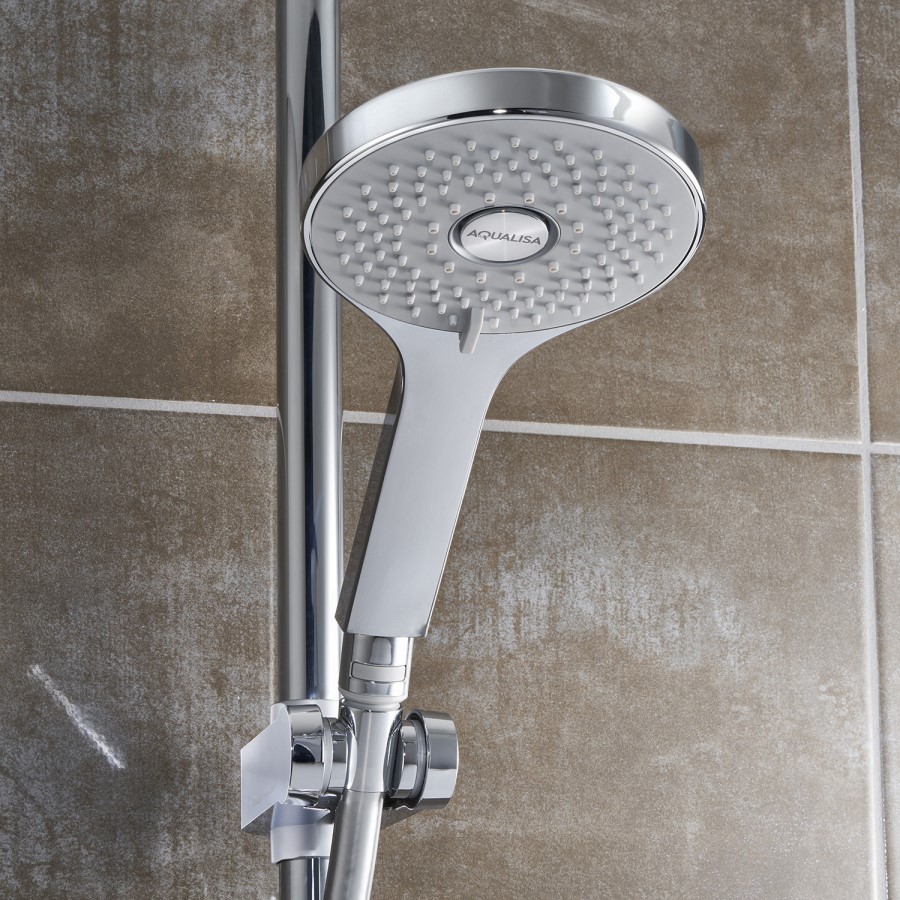 Aqualisa Optic Q Smart Digital Shower Concealed with Adjustable and Ceiling Fixed Head HP/Combi