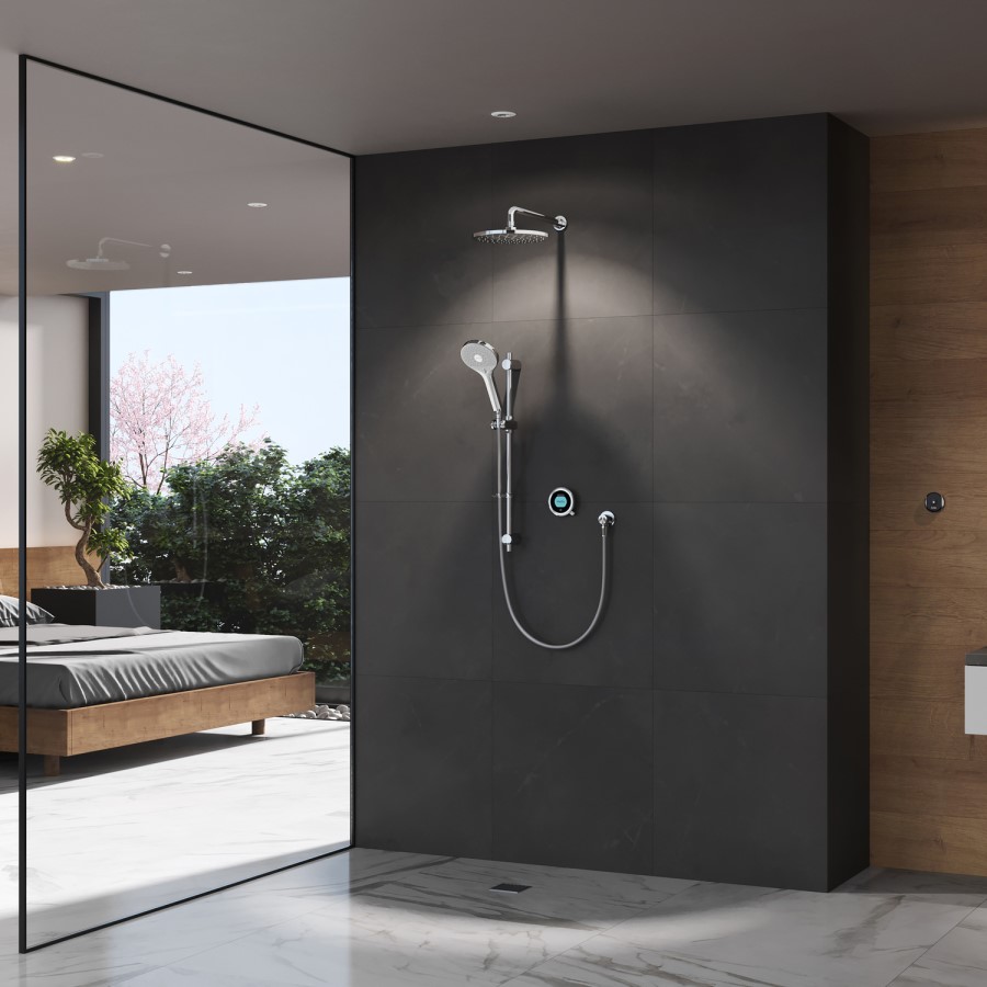 Aqualisa Optic Q Dual Wall Mounted Smart Digital Mixer Thermostatic Shower Gravity Pumped