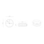 Matt Beige Round Countertop Basin Fluted 360mm - Oregon