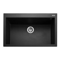ONLY OPENED - Rangemaster Oridian Single Bowl Inset Granite Kitchen Sink - Charcoal