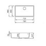 Rangemaster Oridian 760 Single Bowl Undermount Black Granite Kitchen Sink