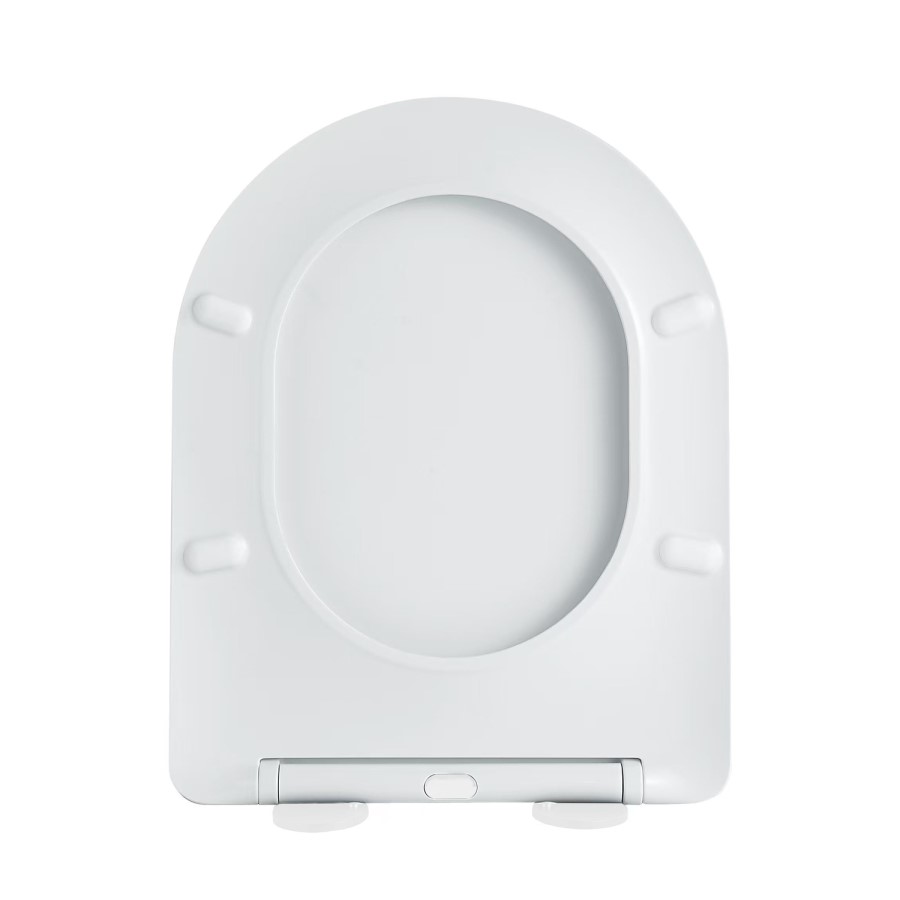 White Round Soft Close Toilet Seat with Quick Release - Oregon