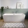 GRADE A2 - Freestanding Double Ended Back to Wall Bath 1500 x 740mm - Oslo