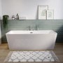 GRADE A2 - Freestanding Double Ended Back to Wall Bath 1500 x 740mm - Oslo
