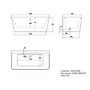 GRADE A2 - Freestanding Double Ended Back to Wall Bath 1500 x 740mm - Oslo