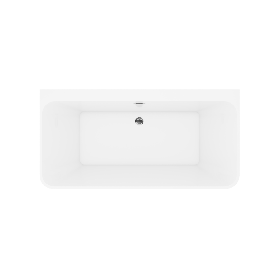 GRADE A3 - Oslo Slim Back to Wall Double Ended Freestanding Bath - 1700 x 740mm