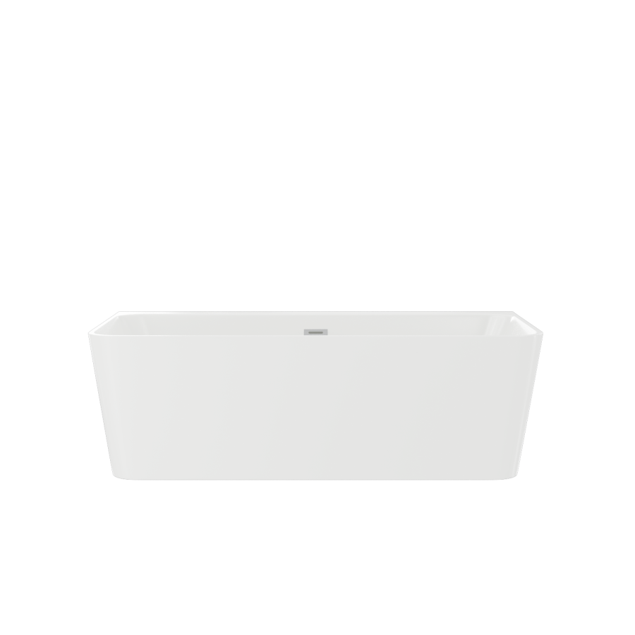 GRADE A3 - Oslo Slim Back to Wall Double Ended Freestanding Bath - 1700 x 740mm