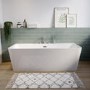 GRADE A2 - Freestanding Double Ended Back to Wall Bath 1700 x 740mm - Oslo