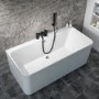 GRADE A3 - Oslo Slim Back to Wall Double Ended Freestanding Bath - 1700 x 740mm