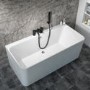 GRADE A2 - Freestanding Double Ended Back to Wall Bath 1700 x 740mm - Oslo