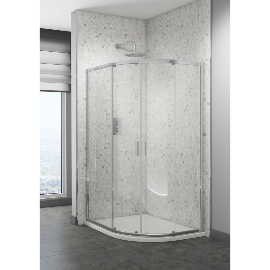 Claritas 6mm Offset Quadrant Shower Screen Enclosure - 1200 x 900mm
