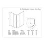 Claritas 6mm Offset Quadrant Shower Screen Enclosure - 1200 x 900mm