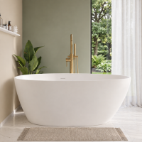 Matt White Freestanding Double Ended Bath 1600 x 820mm - Ovo