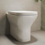 GRADE A1 - Back to Wall Rimless Toilet with Soft Close Seat - Palma