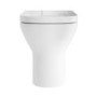 GRADE A1 - Back to Wall Rimless Toilet with Soft Close Seat - Palma