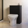 Black 500mm Back to Wall Toilet Unit Only - Palma