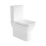 GRADE A1 - Close Coupled Rimless Closed Back Toilet with Soft Close Seat - Palma