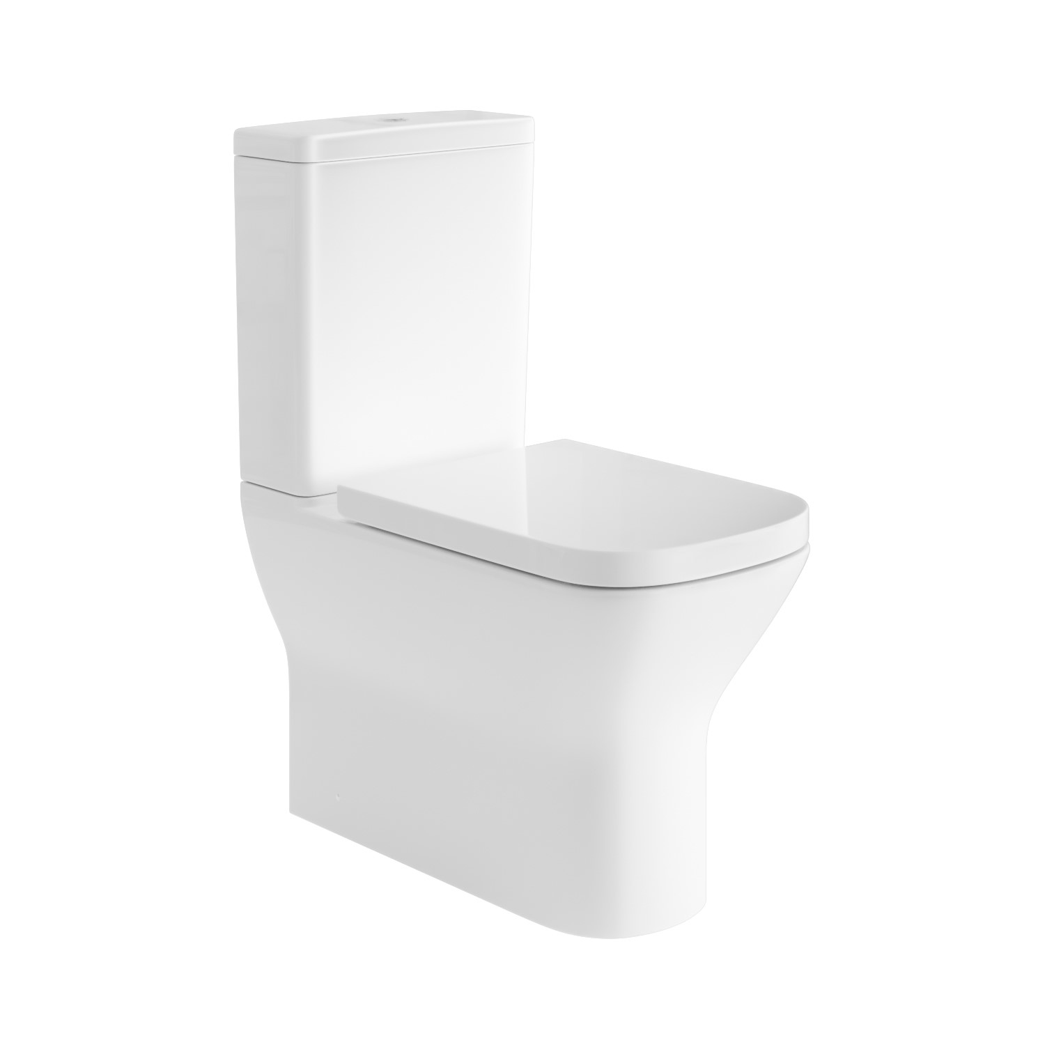 Close Coupled Rimless Closed Back Toilet with Soft Close Seat - Palma ...