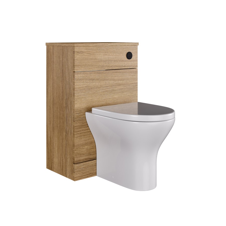 Oak 500mm Back to Wall Toilet Unit Only - Palma