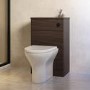 Walnut 500mm Back to Wall Toilet Unit Only - Palma