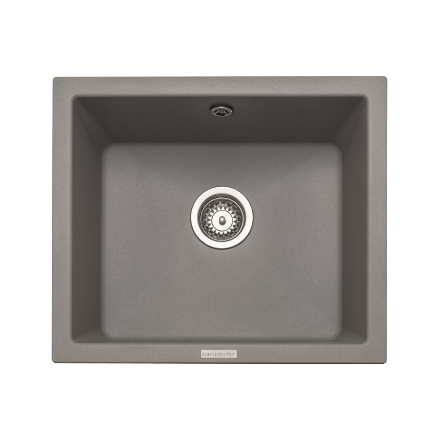 Single Bowl Undermount Grey Granite Kitchen Sink - Rangemaster Paragon