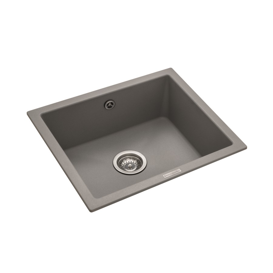 Single Bowl Undermount Grey Granite Kitchen Sink - Rangemaster Paragon
