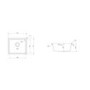 Single Bowl Undermount Grey Granite Kitchen Sink - Rangemaster Paragon