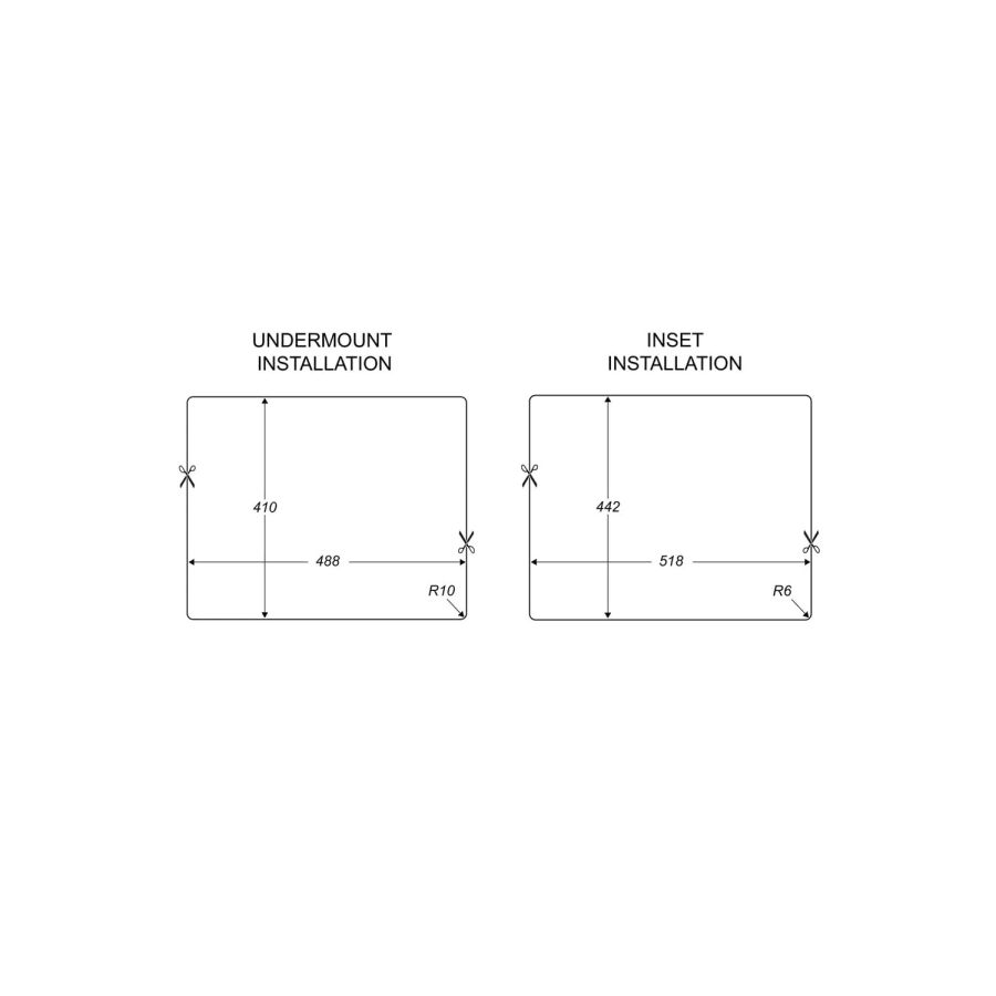 Single Bowl Undermount Grey Granite Kitchen Sink - Rangemaster Paragon