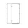 GRADE A1 - 1000mm Brushed Brass Hinged Shower Door 8mm Glass - Pavo
