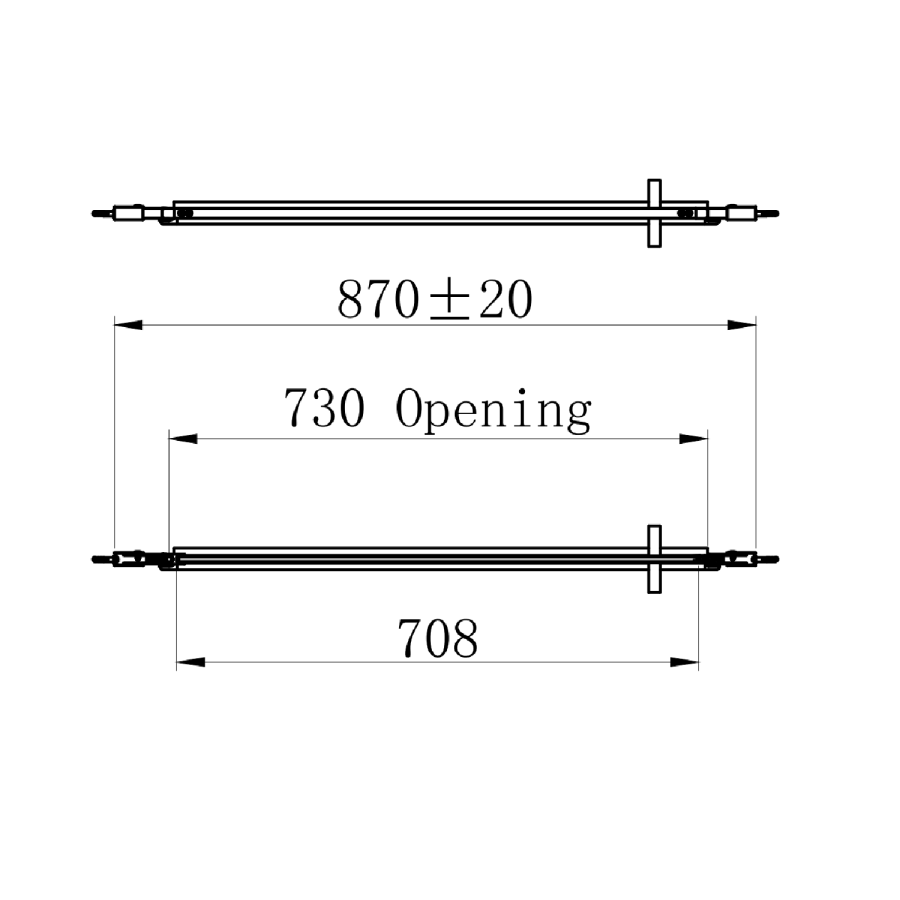 GRADE A1 - 900mm Brushed Brass 8mm Hinged Shower Door - Pavo 