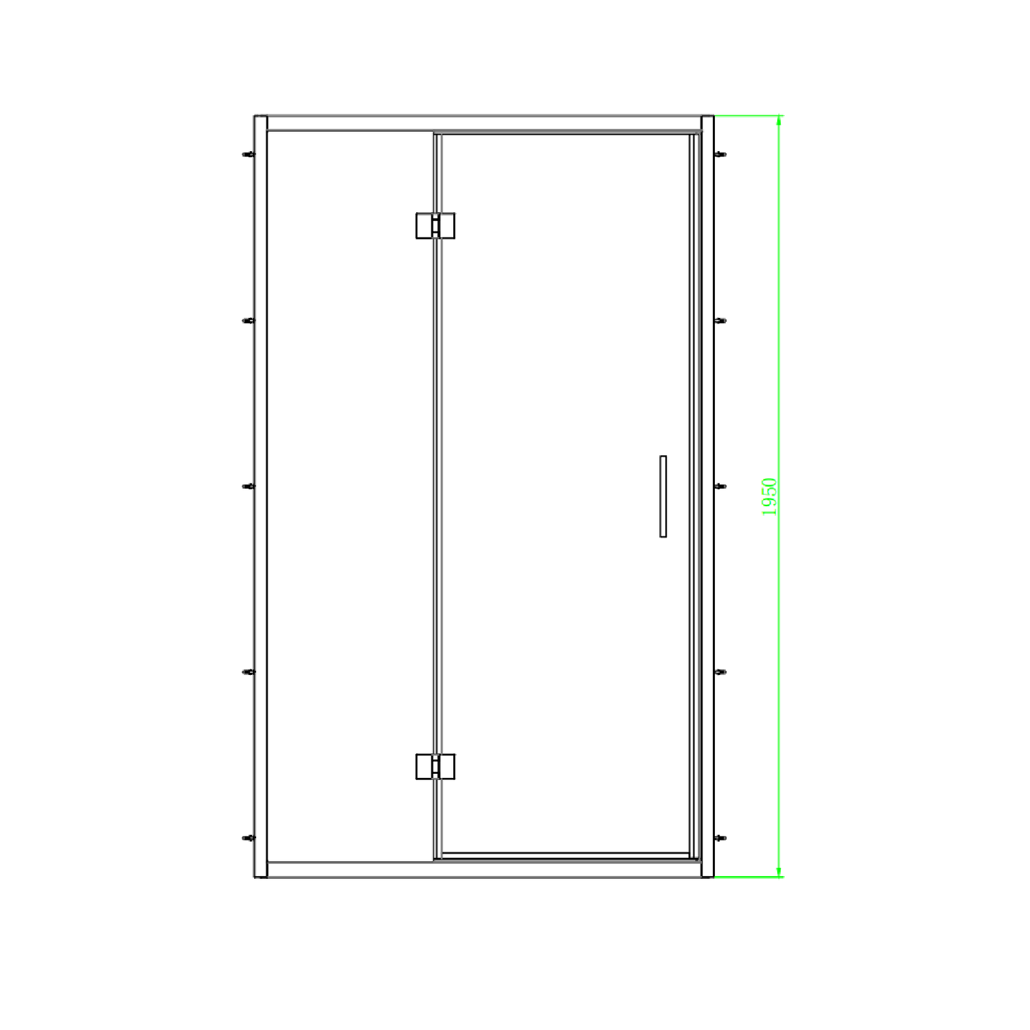 Black 8mm Glass Hinged Shower Door 1000mm Pavo Better Bathrooms