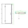 GRADE A2 - Black 8mm Glass Hinged Shower Door 1000mm - Pavo