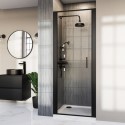A1/PAVHGMB800 ONLY OPENED - Black 800mm Hinged Shower Door - Pavo