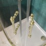 Brushed Brass Traditional Shower Door Handle - Pavo
