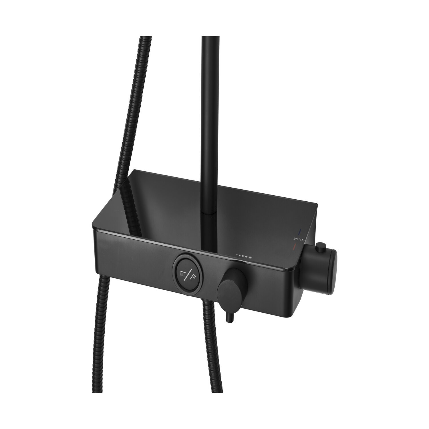 Triton Showers Push Button Mixer Shower Matte Black Better Bathrooms