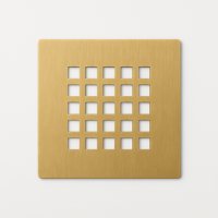 Brushed Brass Grill Waste Cover - Slate Shower Trays