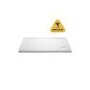 GRADE A2 - 1000x800mm Non Slip White Stone Resin Rectangular Shower Tray  - Pearl