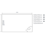 1200x700mm Rectangular 45mm White Stone Resin Shower Tray – Pearl