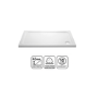 1200x700mm Rectangular 45mm White Stone Resin Shower Tray – Pearl