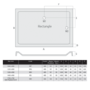 1200x800mm Rectangular Shower Tray - Black Acrylic Stone Resin - Pearl