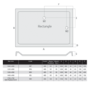 Black 1200x900mm Rectangular Shower Tray 45mm - Acrylic Stone Resin - Pearl