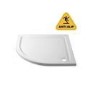 800mm Anti-Slip Quadrant Shower Tray 45mm - White Acrylic Stone Resin - Pearl
