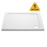 800mm Anti-Slip Square Shower Tray 45mm - White Acrylic Stone Resin - Pearl 800mm Anti-Slip Square Shower Tray 45mm - White Acrylic Stone Resin - Pearl
