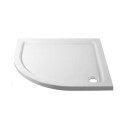 PEA900Q 900x900mm Quadrant Shower Tray 45mm - White Acrylic Stone Resin - Pearl