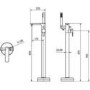 GRADE A3 - Albarno Freestanding Bath Mixer Tap