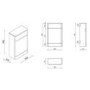 500mm Black Back to Wall Toilet Unit Only - Pendle