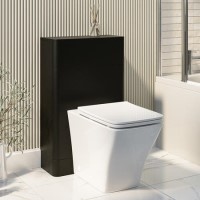 500mm Black Back to Wall Toilet Unit Only - Pendle
